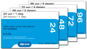 GVB public transport chip day cards